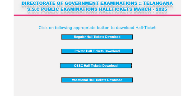 తెలంగాణ పదో తరగతి హాల్ టికెట్ 2025 విడుదలైంది : డైరెక్ట్ లింక్ ఇదే